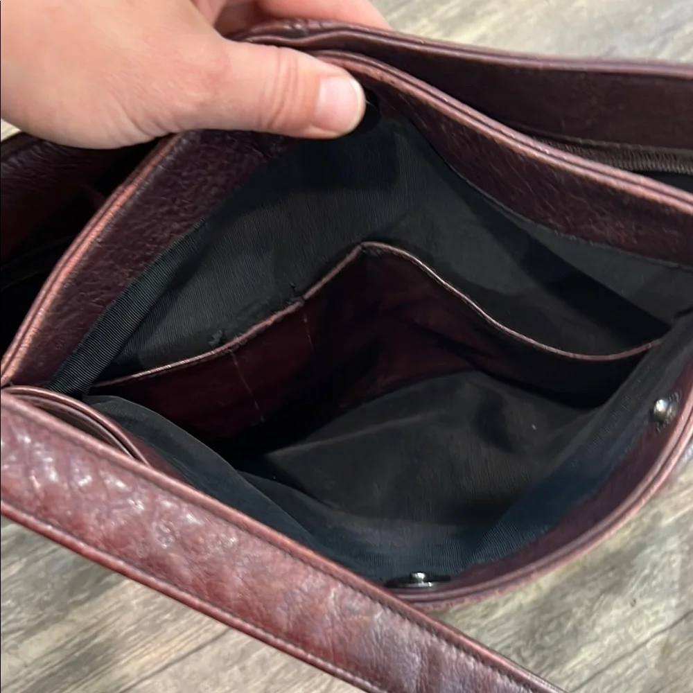 SAS Deep Burgundy Leather Bag